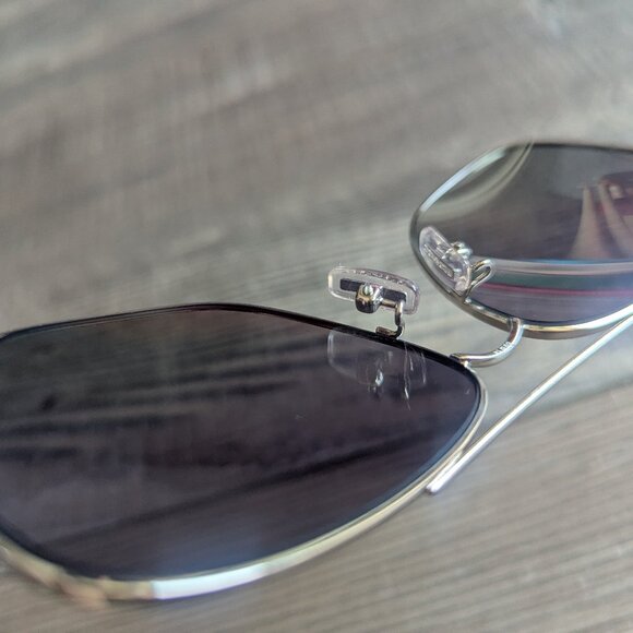 Coach Women's Aviator Sunglasses HC7072B Black Silver L - Picture 14 of 14